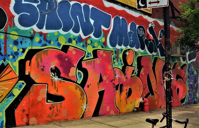 Throwback Picture. Graffiti . Saint ( Used Twice ). NERK . 16 ( 2016 ? ) . Bushwick Collective . Bushwick, Brooklyn.