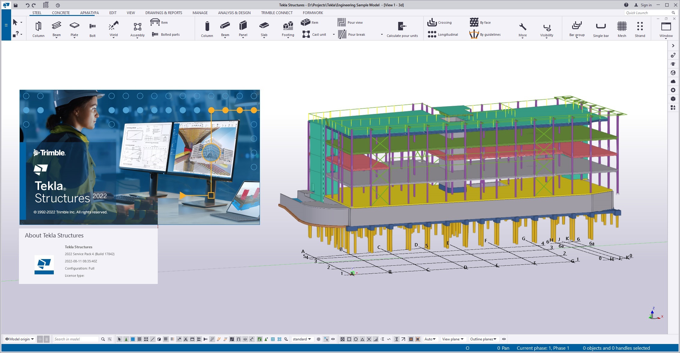 Working with Trimble Tekla Structures 2022 SP4