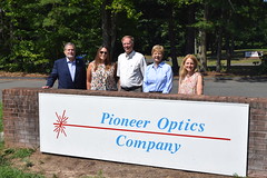 State Representatives Tami Zawistowski (R-61) and Mark Anderson (R-62) as well as First Selectman Eden Wimpfheimer recently toured Pioneer Optics with company President Ronald Hille.