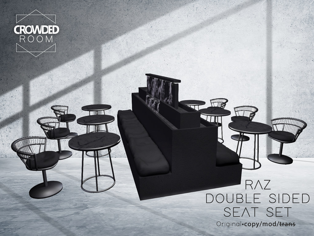 Raz Double Sided Seat Set – Black