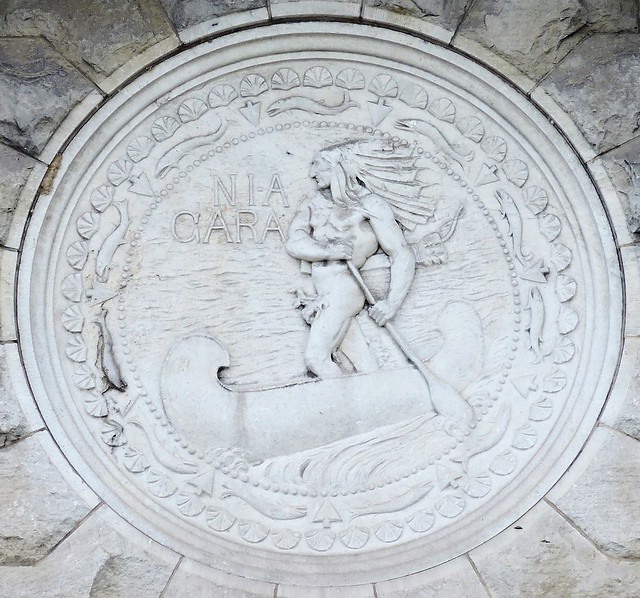 Medallion above the entrance to the former Rankine Generating Station