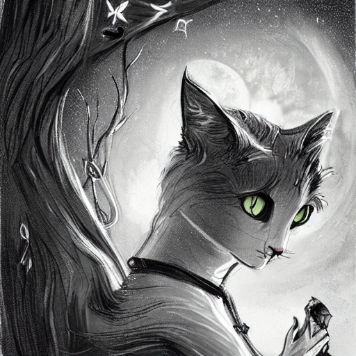 a witch with cat's face 02