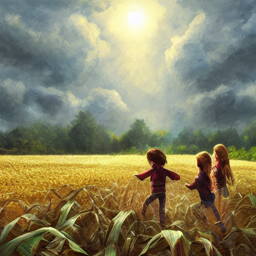 Children in the corn field concept art03