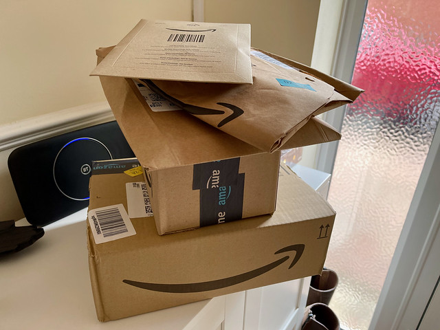 Pile of Amazon deliveries