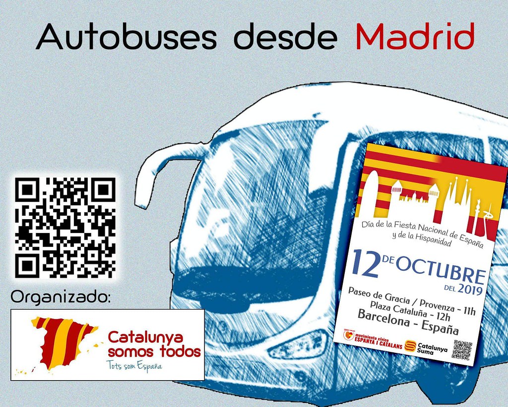 FOTOGRAFÍA. BARCELONA. (ESPAÑA), 01.10.2019. La organización del 12 de octubre, Movimiento Cívico de España y Catalanes junto a plataforma «Cataluña Suma». Ñ Pueblo (5)