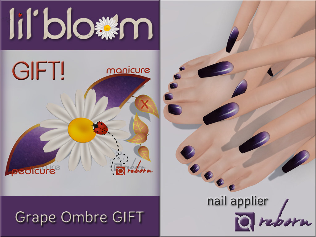 {LB} eBODY REBORN Nail applier:  Grape Ombre Gift <3