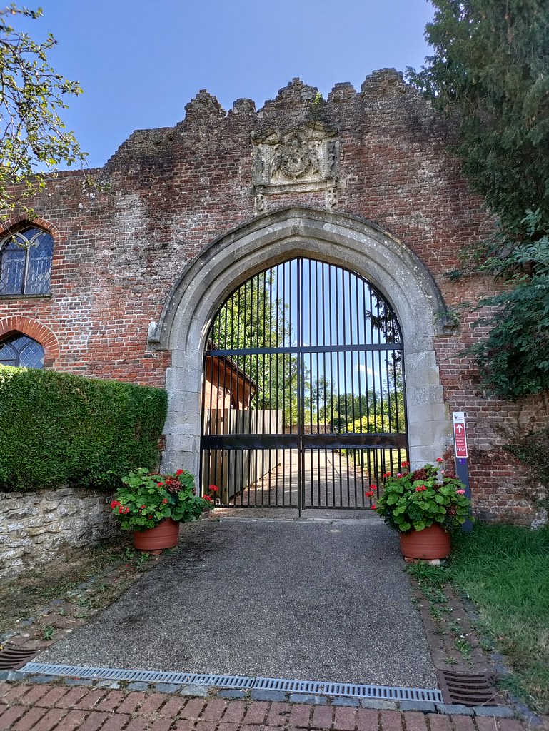 Gates to the ruined Basing House, Basingstoke