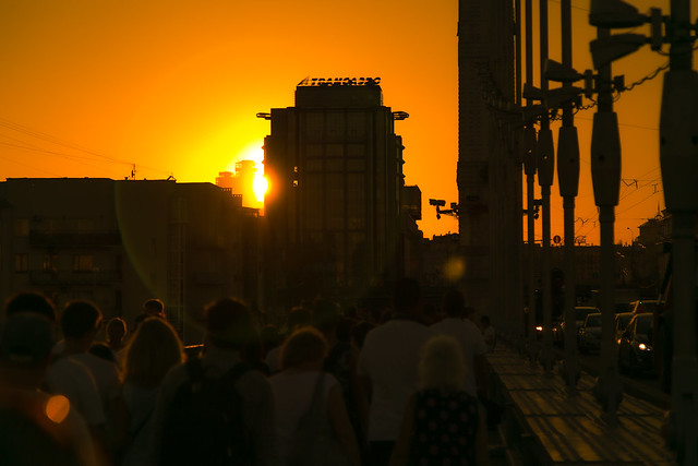 Summer sunset in Moscow