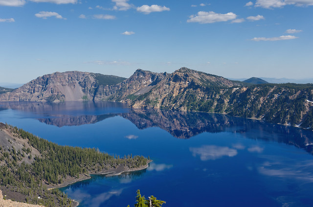 Reflections around Wizard Island - Crater Lake