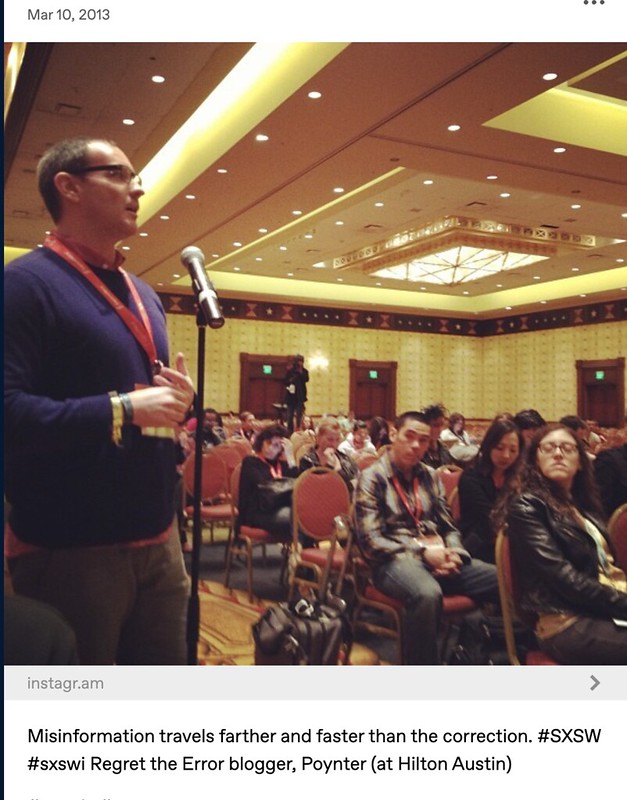 SxSW 2013: Misinformation travels faster than the correction