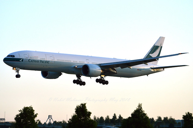 Cathay Pacific B-KPA Boeing 777-367ER cn/36154-661 first 777-300ER for Cathay std at ASP 30 Sep 2020 @ EGLL / LHR 27-05-2018