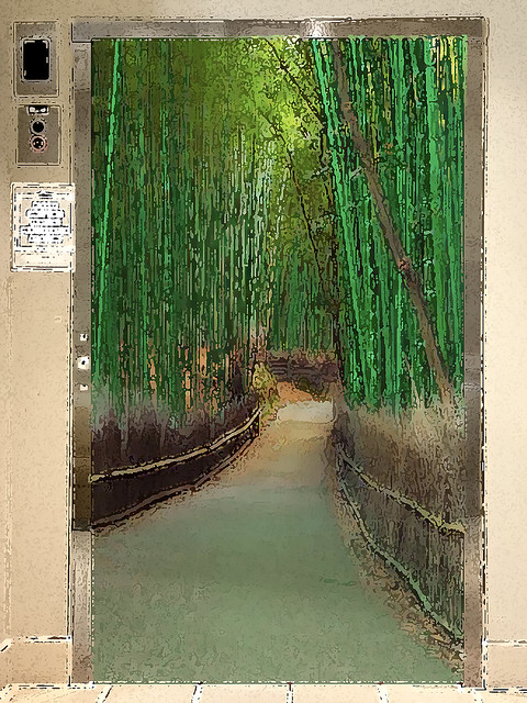 Time portal elevator to 17th Century Kyoto