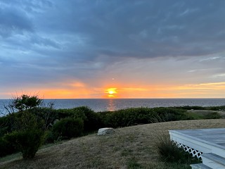 Sunset on Block Island's west side. With summer almost at a close, what a beautiful way to end the day. #blockislandlife #blockisland