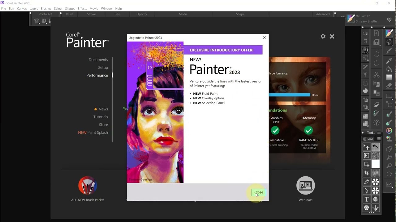 Working with Corel Painter 2023 v23.0.0.244 full