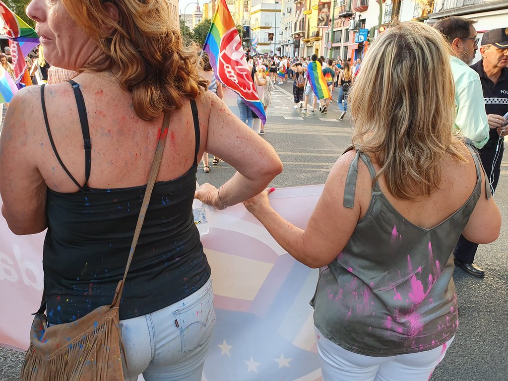 FOTOGRAFÍA. SEVILLA (ESPAÑA), 29.06.2019. La extrema izquierda agrede a las mujeres lesbianas y varones gays y transexuales. Ñ Pueblo