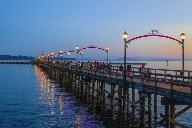 Evening stroll on the pier