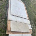 Pallet of plywood