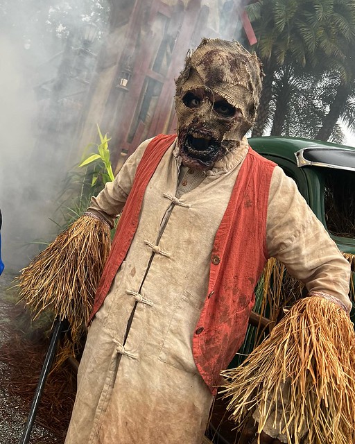 A scarecrow in the cursed soil of “Scarecrow: Cursed Soil.” #HHN31 #HHN #HalloweenHorrorNights #HHNYearbook #HHN2022 #HHNOrlando #scarecrowcursedsoil