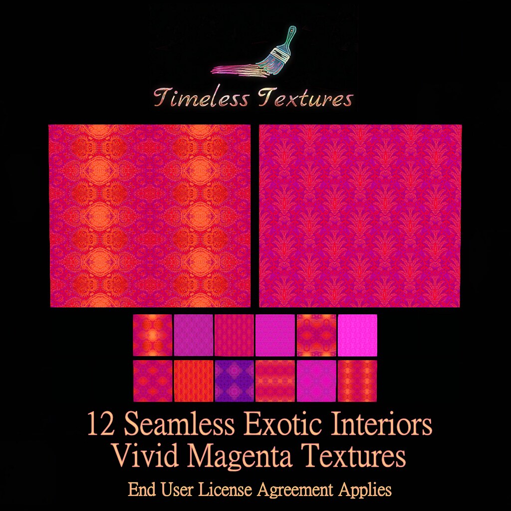 TT 12 Seamless Exotic Interiors Vivid Magenta Timeless Textures