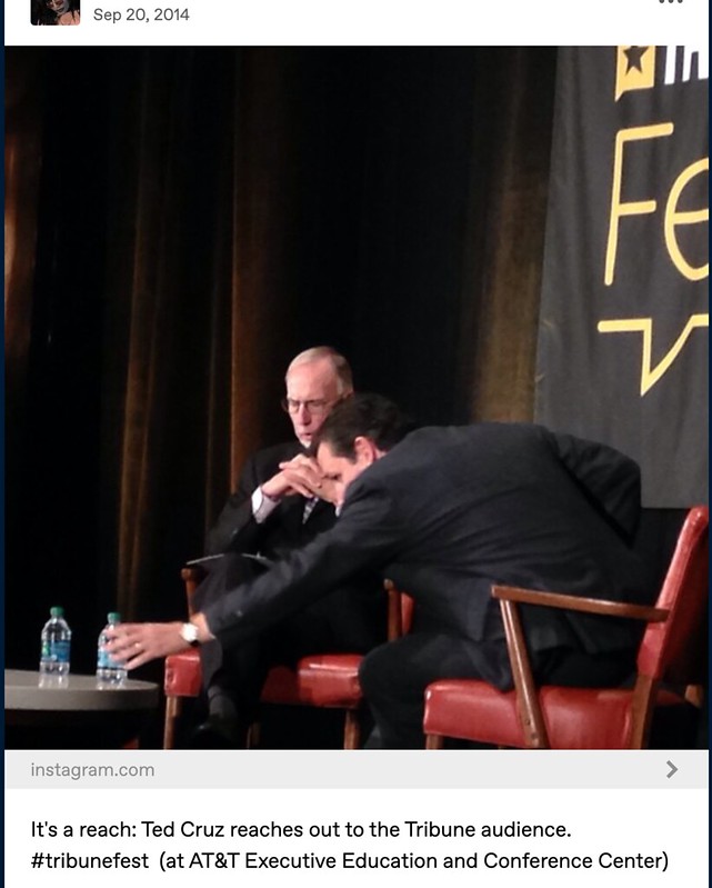 Tribfest 2014 Ted Cruz panel reaches for water