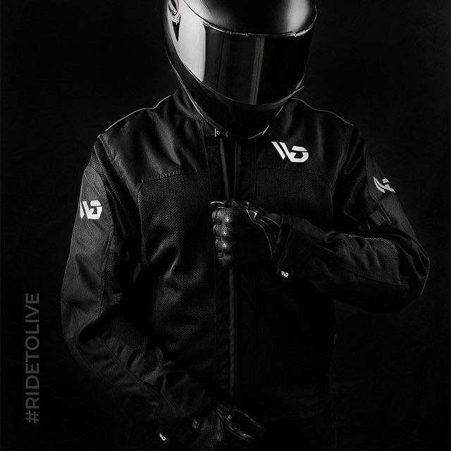 Black Mesh Motorcycle Jacket For Men Riders