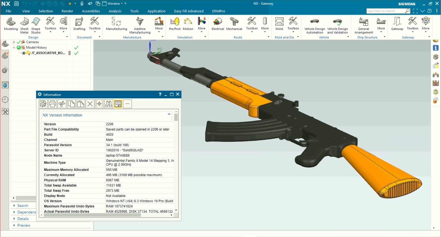 Working with Siemens NX 2206 Build 4020 full