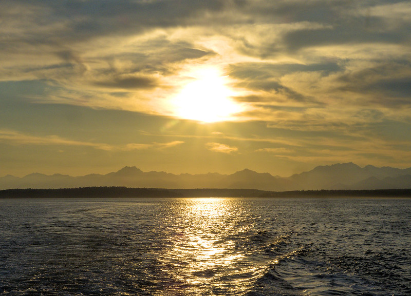 Sunrise Over Puget Sound: Got this on the ferry while heading home.