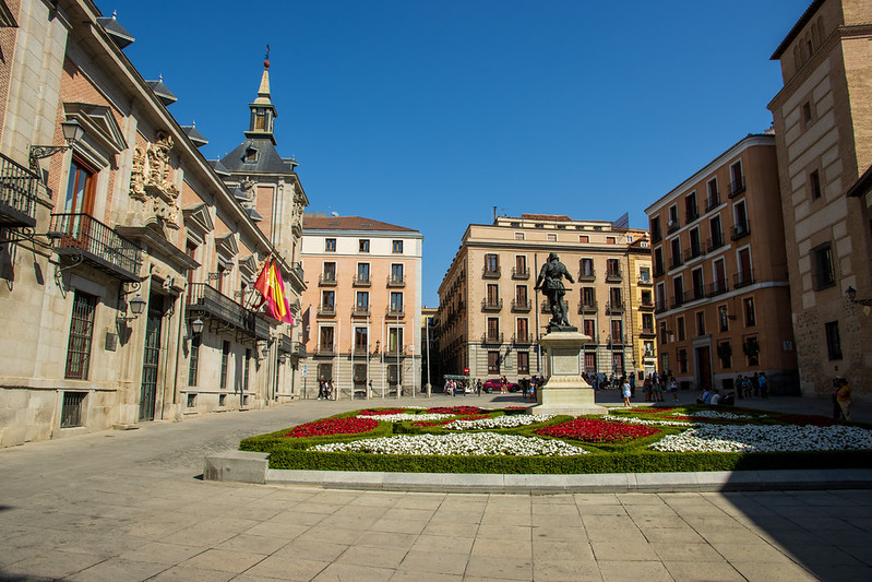 Madrid has a lot of these little plazas scattered around. This one dates back to medieval Madrid.
