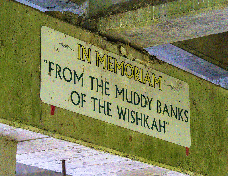 "In Memorial: From the muddy banks of the Wishkah": Under the Young Street Bridge.