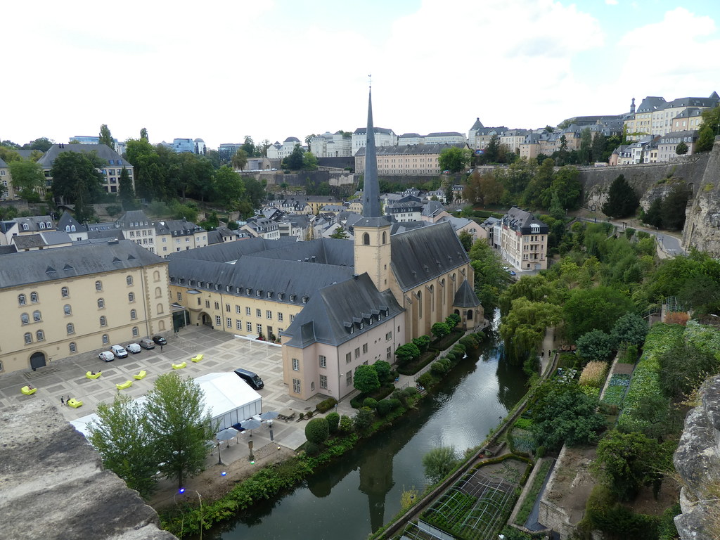 Luxembourg city centre beside the Alzette river
