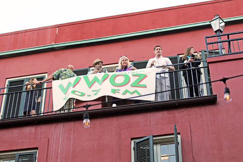 On the balcony at the WWOZ Groove Gala - Sep. 1, 2022. Photo by Bill Sasser.