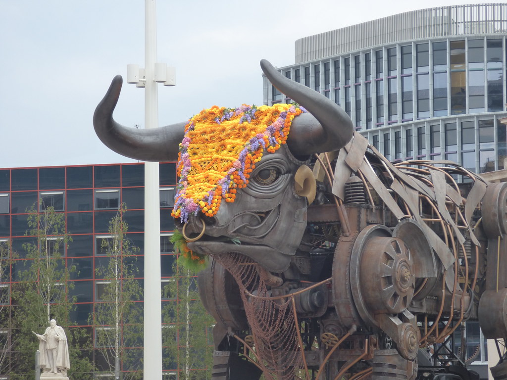PoliNations decoration for the Raging Bull in Centenary Square