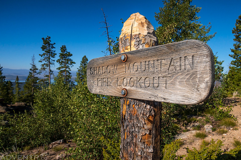 Shadow Mountain Fire Lookout Sign