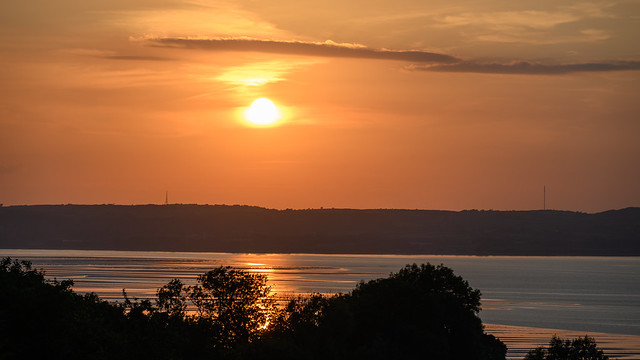 Wales 2022 - sunset at Llanfairfechan over Anglesey Island