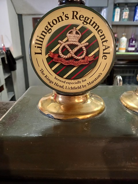 Lillington's Regimental Ale @ The Kings Head, Lichfield, Staffordshire. Specially brewed for The Kings Head.