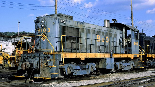 BALTIMORE & OHIO ALCO S-4 DIESEL SWITCHER #9103 - PITTSBURGH, PENNSYLVANIA - SEPTEMBER 11, 1977
