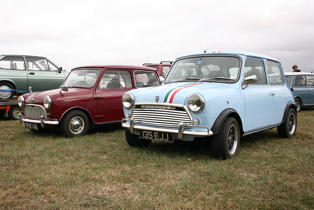 WHR146 [1960 Morris Mini] and 135EJJ [1962 Morris Mini]