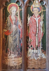 Somerleyton screen: St Faith and St Thomas of Canterbury