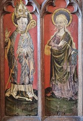 Somerleyton screen: St Felix and St Petronilla