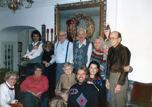 scanned film photograph; 1989 xmas  in hot springs arkansas with family
