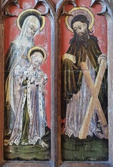 Somerleyton screen: St Anne with the young Blessed Virgin and St Andrew