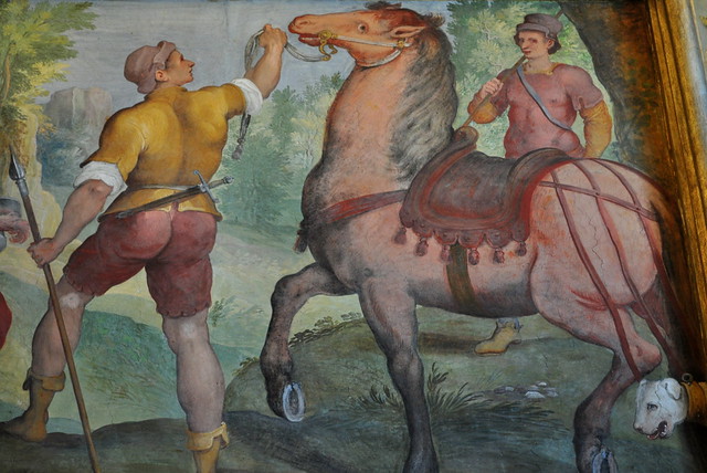 Fresques, Avanzino Nucci, parloir maniériste, chartreuse San Martino, Vomero, Naples, Campanie, Italie.