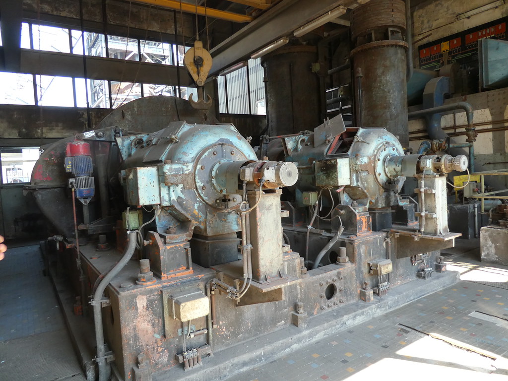 Equipment on display at the Esch-Belval Blast Furnace