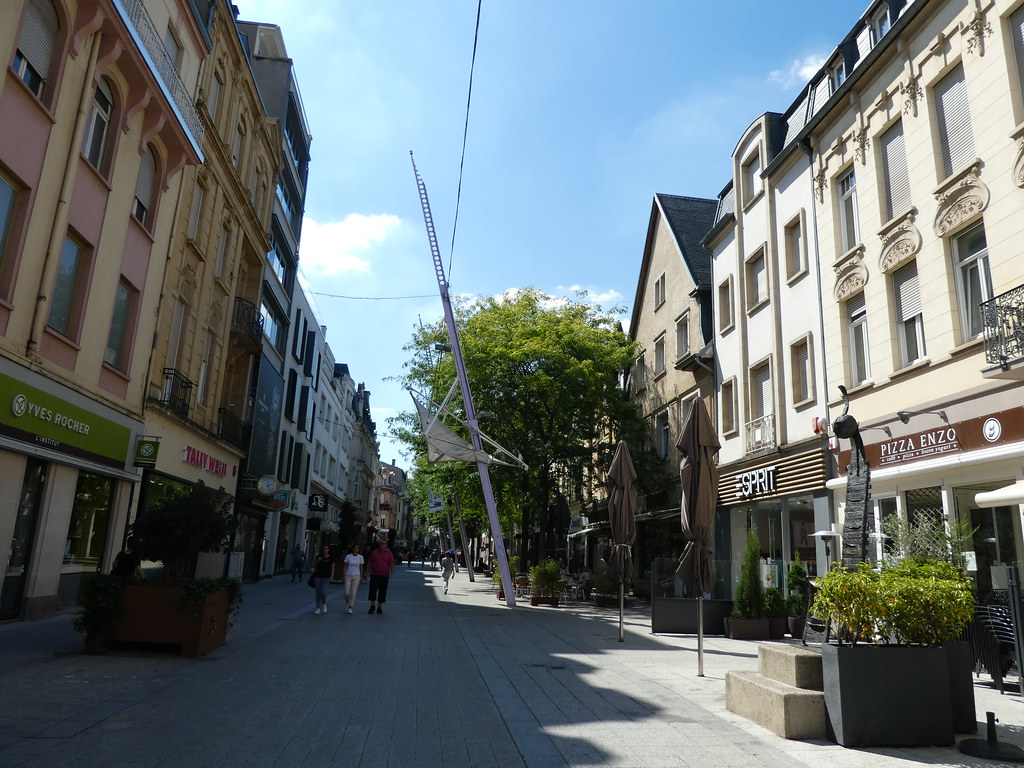 Main street Esch sur Alzette, Luxembourg