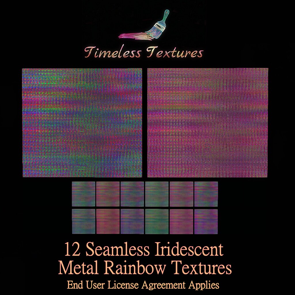 TT 12 Seamless Iridescent Metal Rainbow Timeless Textures