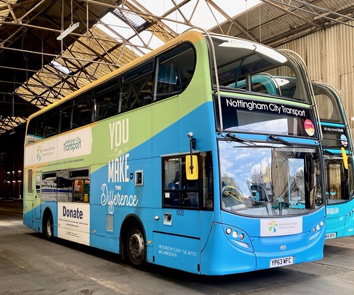 YP63 WFC ‘Nottingham City Transport’ No. 603 ‘YOU can MAKE the Difference. Scania N230UD / Alexander Dennis Ltd. Enviro 400 on ‘Dennis Basford’s railsroadsrunways.blogspot.co.uk