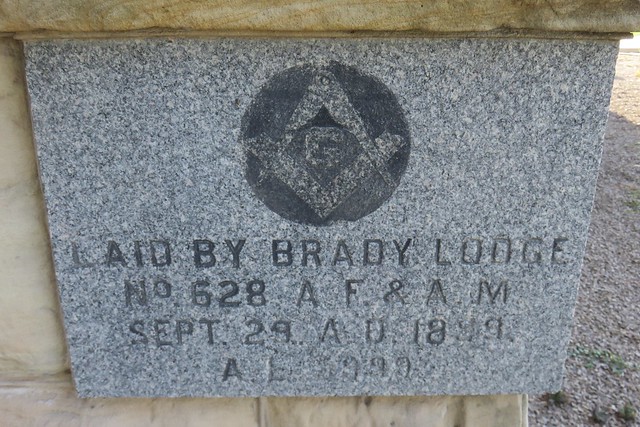 McCulloch County Courthouse Cornerstone (Brady, Texas)