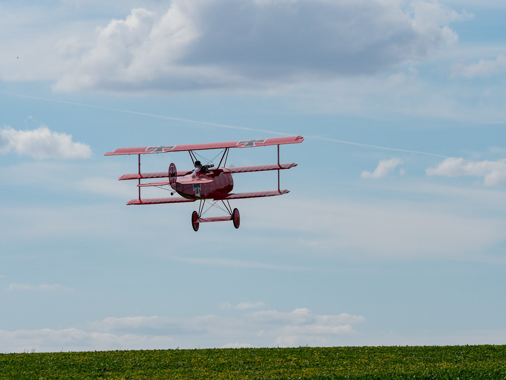 Teddy von Richtofen taking off over the beet(le)field