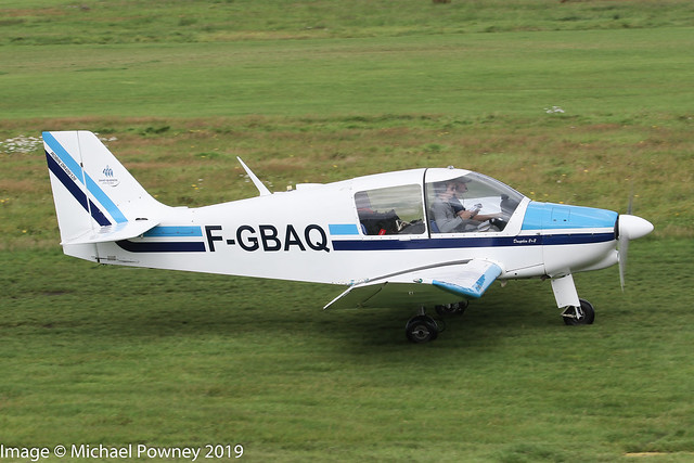 F-GBAQ - 1978 build Robin DR400/120 Dauphin 2+2, taxiing to the fuel pumps on arrival at Barton