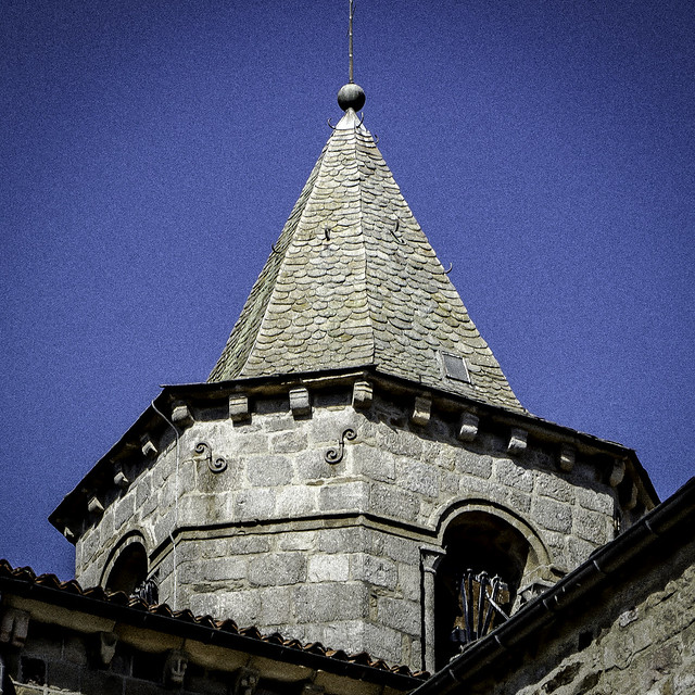 le clocher de l'église de Langogne